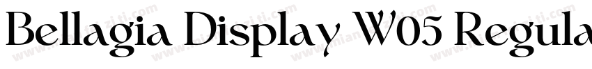 Bellagia Display W05 Regular字体转换